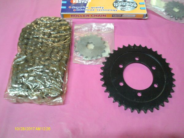 Kit-chaine 428H normes ISO: Yamaha 125DT AT DTE 16x37 ou 15x37